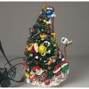 M&M'S Christmas Tree By The Danbury Mint 14” Tall Vintage M&M Minis Light Up EUC